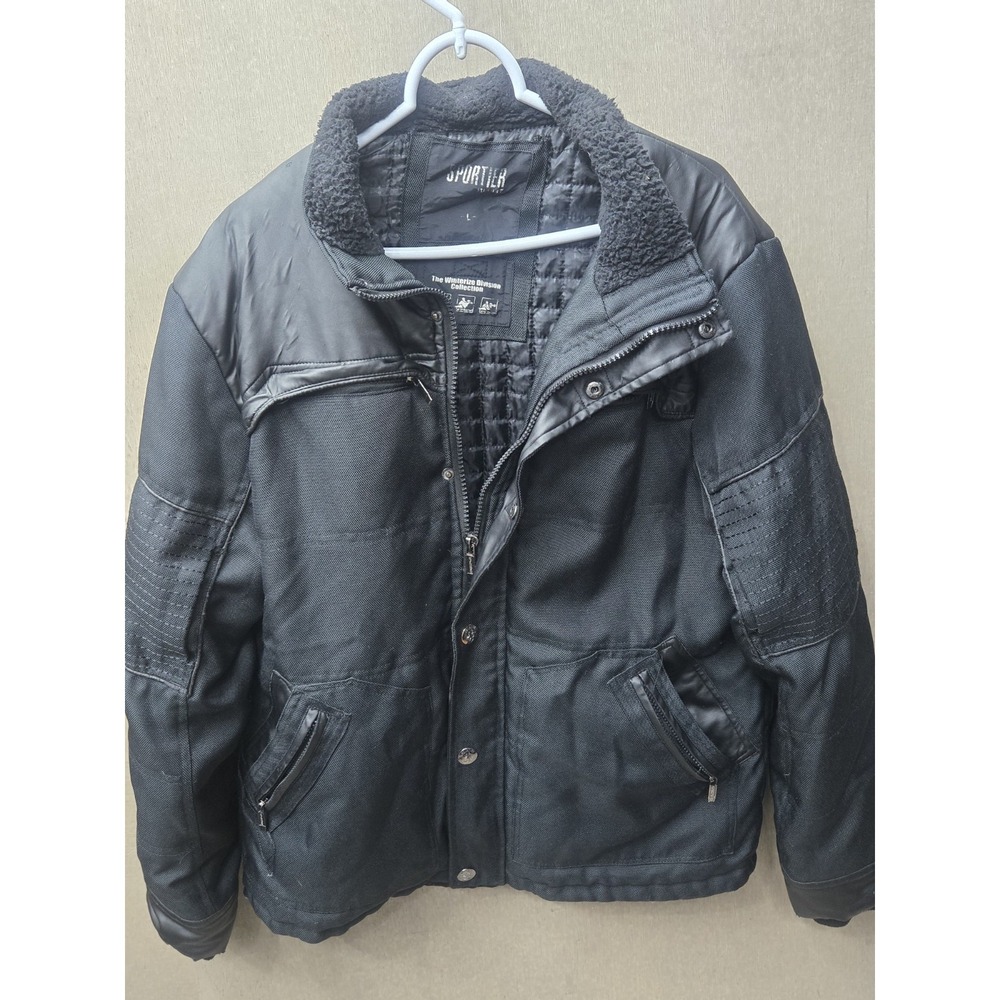 Sportier Winterize Division Collection Men's Insulated Work Jacket Black Large